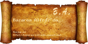 Bazarea Alfréda névjegykártya